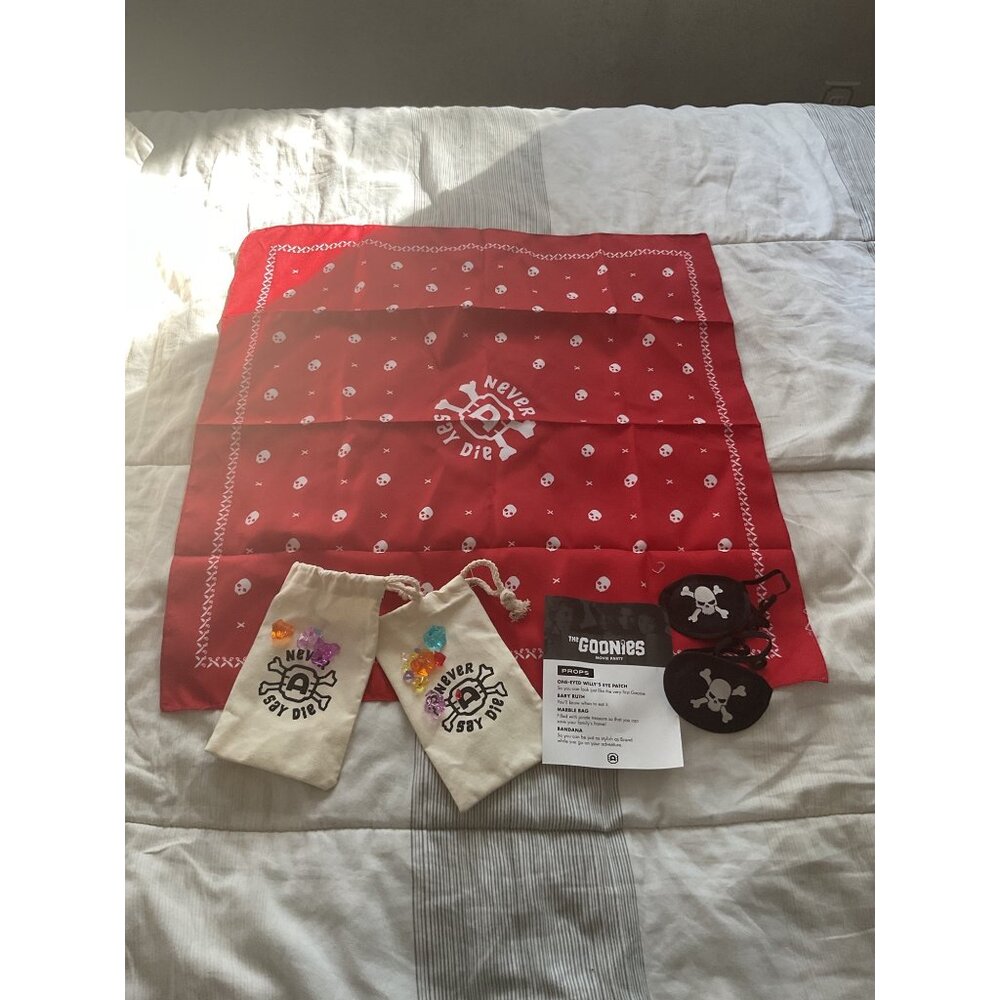 The Goonies Movie Party Props: Bandana Patches Gem Bags & More